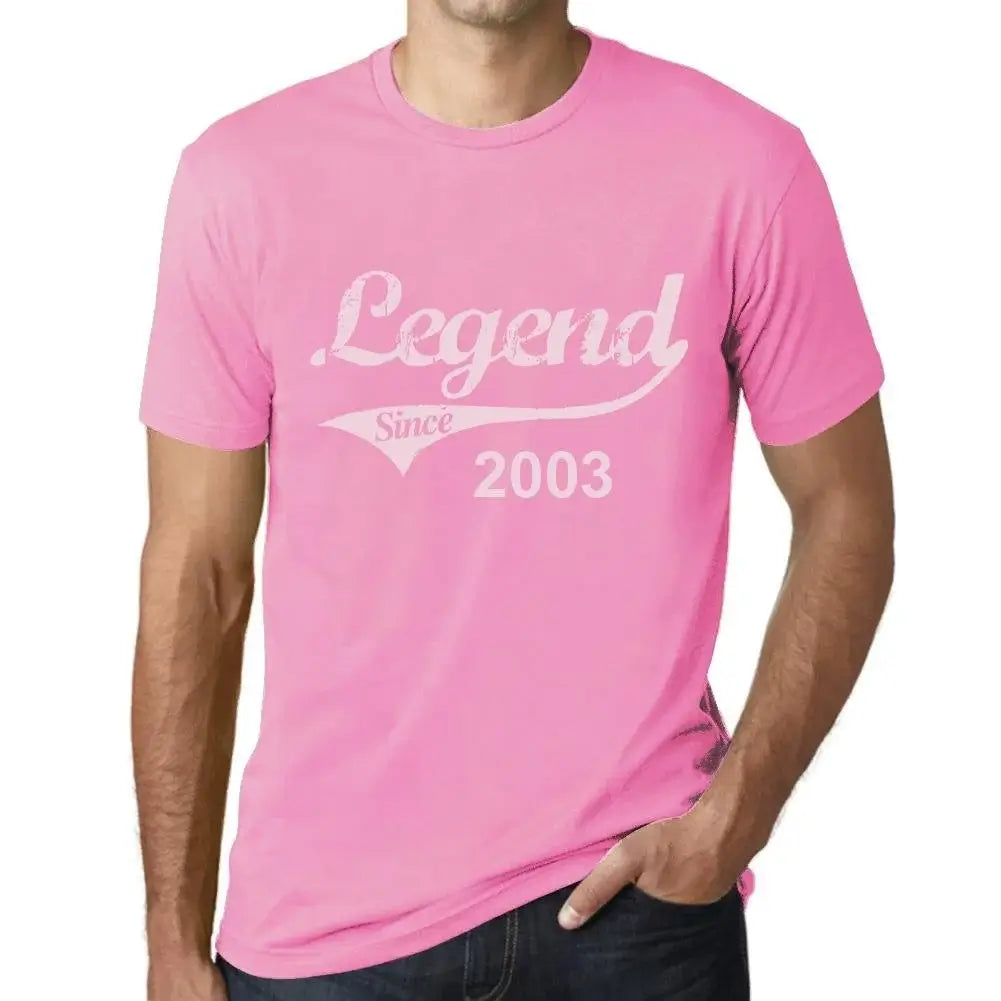 Men's Graphic T-Shirt Legend Since 2003 21st Birthday Anniversary 21 Year Old Gift 2003 Vintage Eco-Friendly Short Sleeve Novelty Tee
