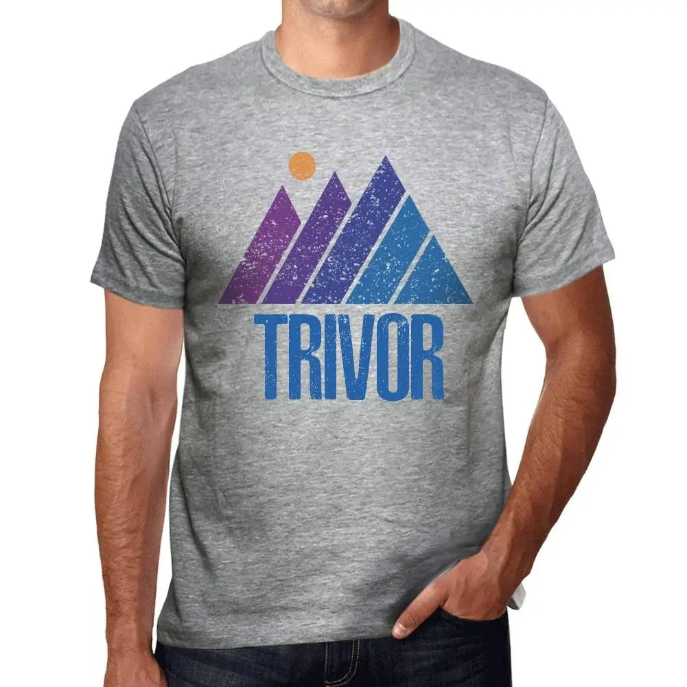 Men's Graphic T-Shirt Mountain Trivor Eco-Friendly Limited Edition Short Sleeve Tee-Shirt Vintage Birthday Gift Novelty