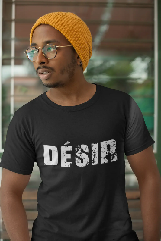 désir, French Dictionary, Men's Short Sleeve Round Neck T-shirt 00009