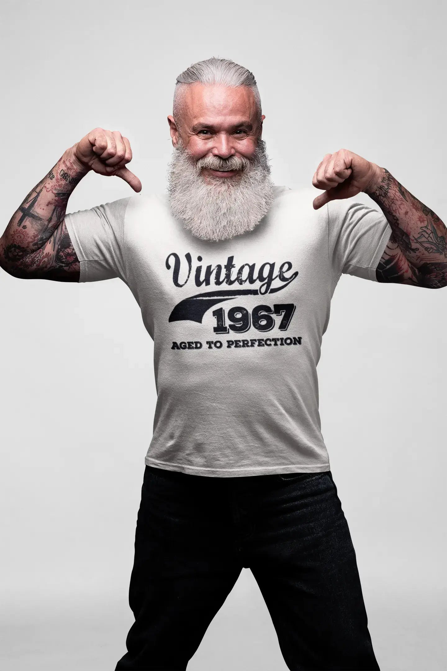 Homme Tee Vintage T Shirt Vintage Aged to Perfection 1967