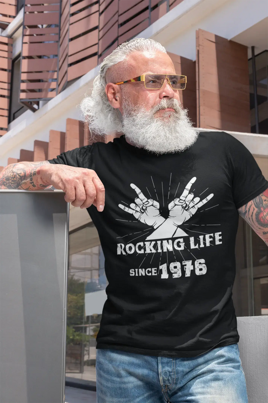 Homme Tee Vintage T-Shirt Rocking Life Since 1976