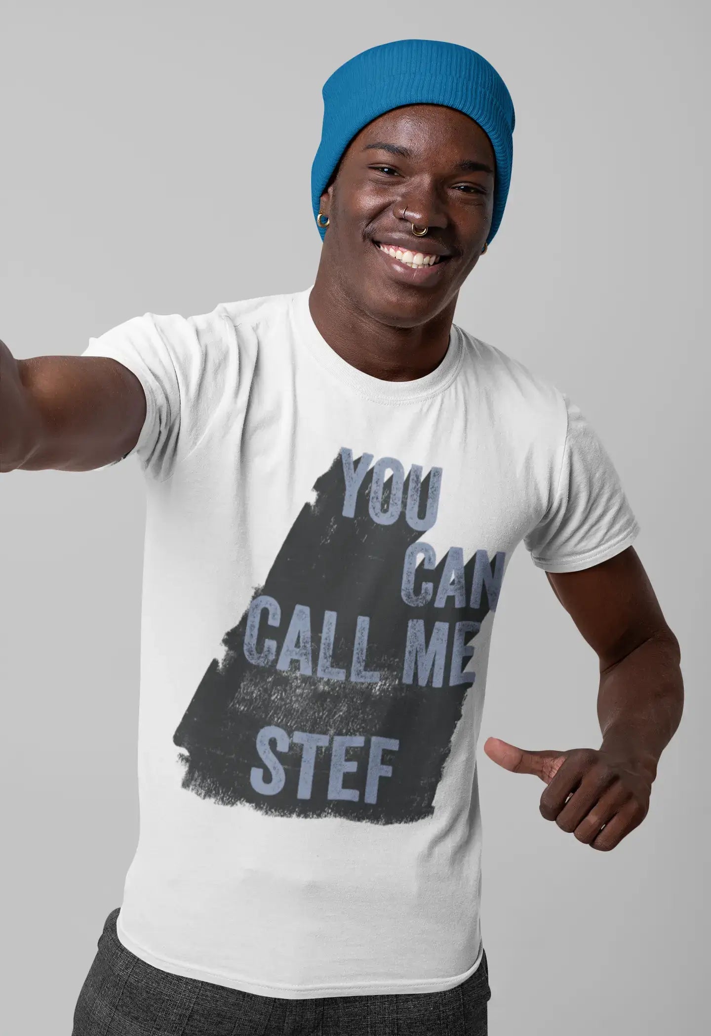 Stef, You Can Call Me Stef Herren T-Shirt Weiß Geburtstagsgeschenk 00536