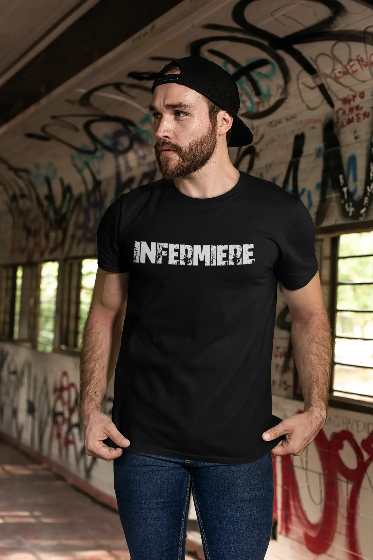 infermiere Herren T-Shirt Schwarz Geburtstagsgeschenk 00551