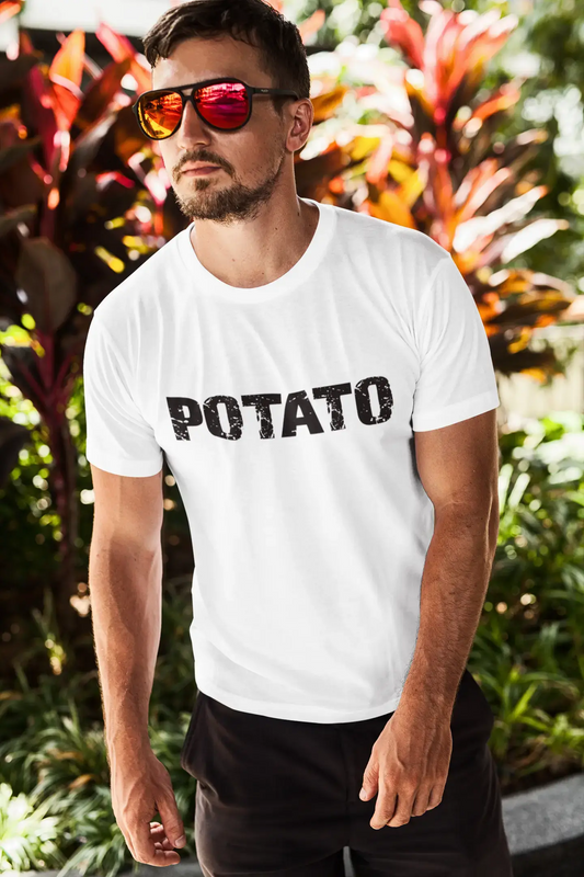 Potato Herren T-Shirt Weiß Geburtstagsgeschenk 00552