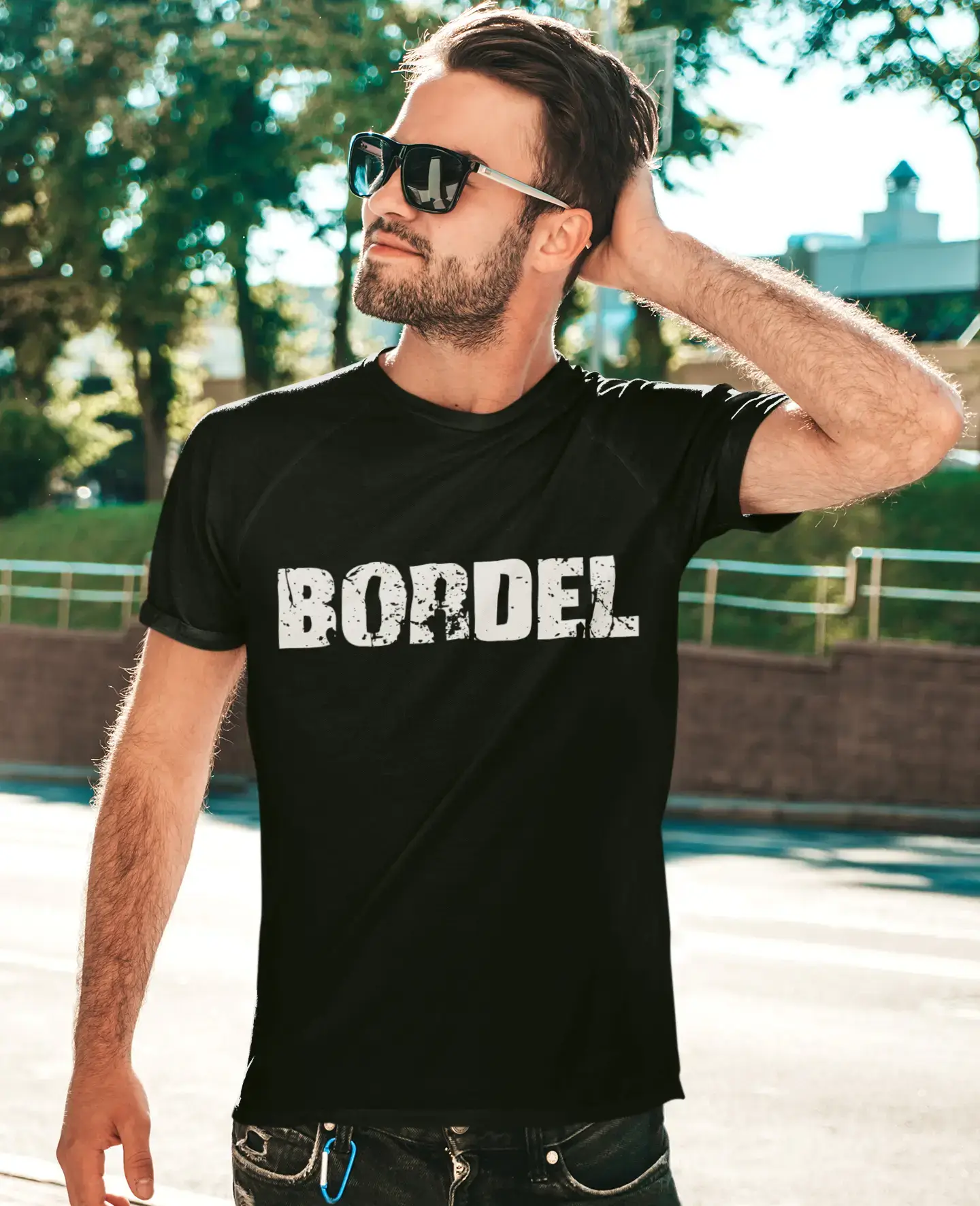 bordel Men's Vintage T shirt Black Birthday Gift 00554