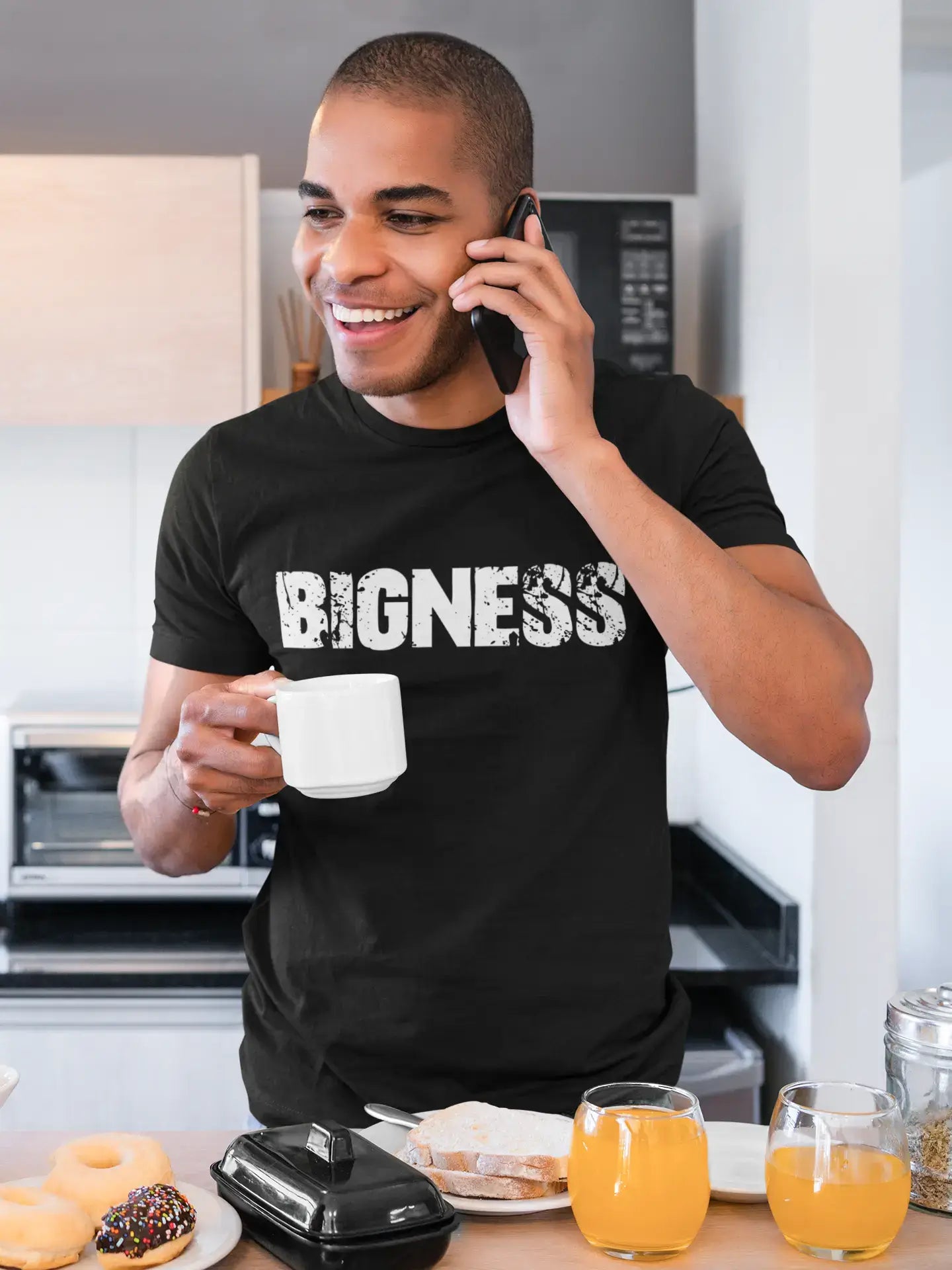 bigness Men's Vintage T shirt Black Birthday Gift 00555