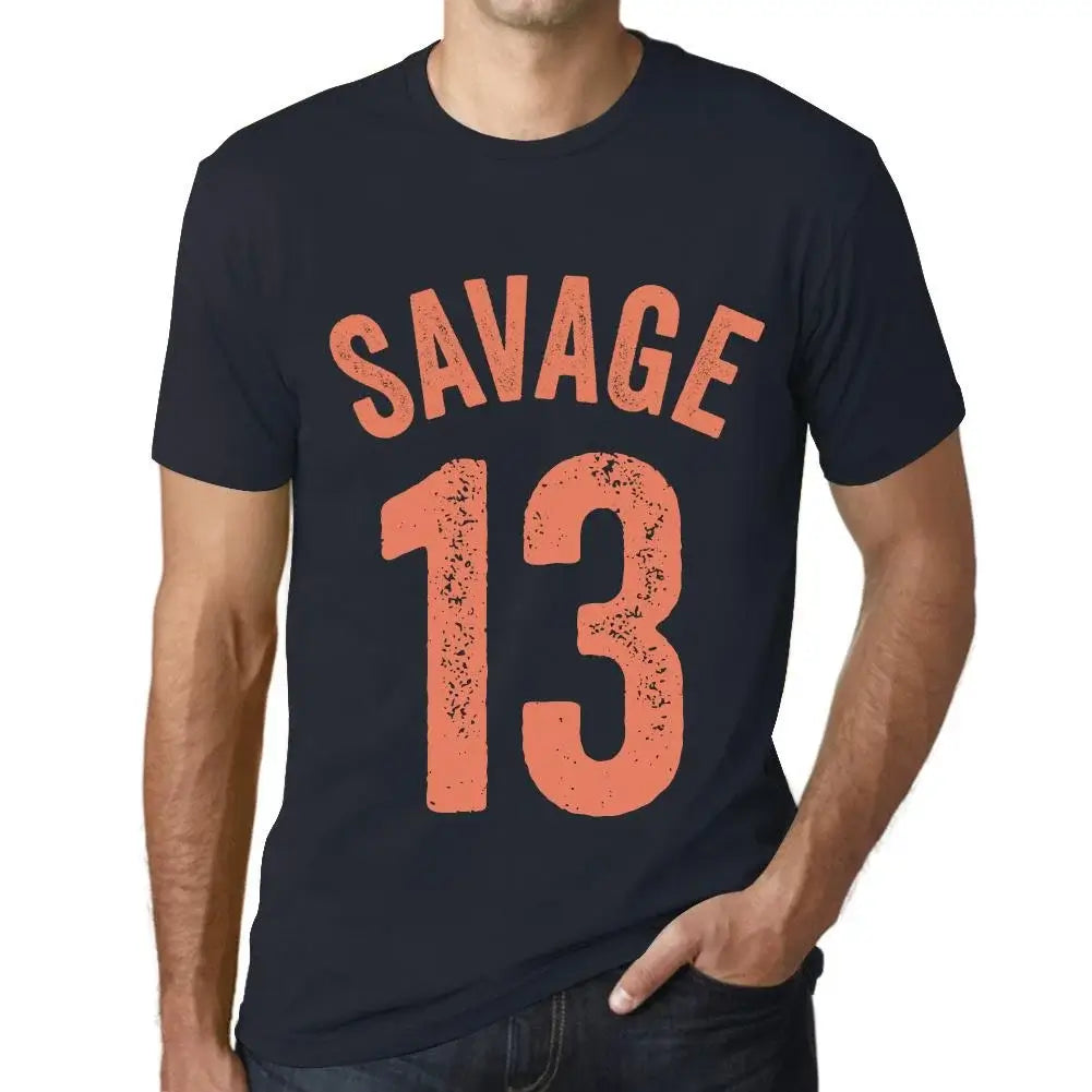 Men's Graphic T-Shirt Savage 13 13rd Birthday Anniversary 13 Year Old Gift 2011 Vintage Eco-Friendly Short Sleeve Novelty Tee