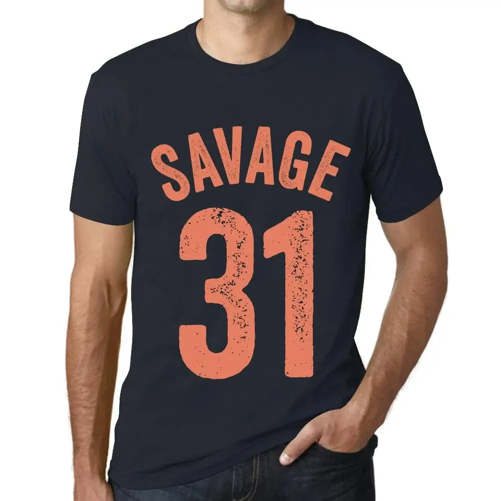 Men's Graphic T-Shirt Savage 31 31st Birthday Anniversary 31 Year Old Gift 1993 Vintage Eco-Friendly Short Sleeve Novelty Tee