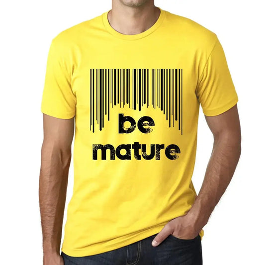 Men's Graphic T-Shirt Barcode Be Matur Eco-Friendly Limited Edition Short Sleeve Tee-Shirt Vintage Birthday Gift Novelty