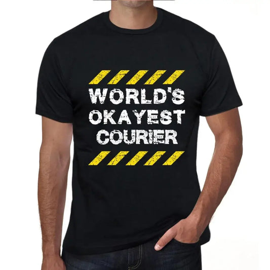 Men's Graphic T-Shirt Worlds Okayest Courier Eco-Friendly Limited Edition Short Sleeve Tee-Shirt Vintage Birthday Gift Novelty