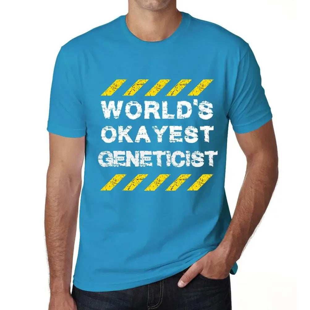 Men's Graphic T-Shirt Worlds Okayest Geneticist Eco-Friendly Limited Edition Short Sleeve Tee-Shirt Vintage Birthday Gift Novelty