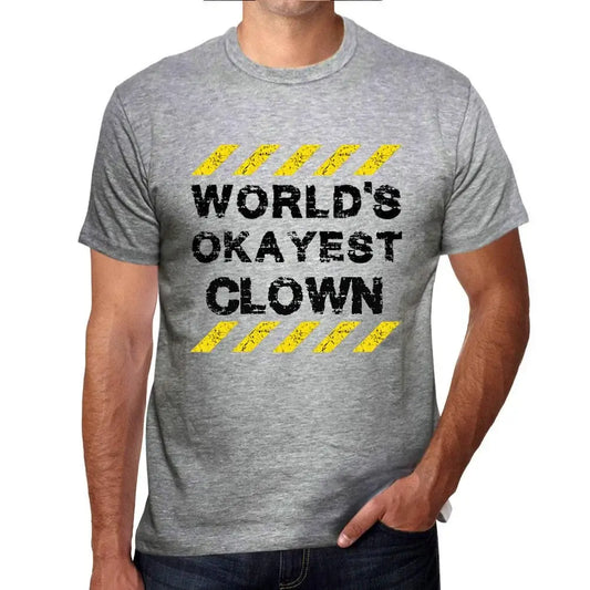 Men's Graphic T-Shirt Worlds Okayest Clown Eco-Friendly Limited Edition Short Sleeve Tee-Shirt Vintage Birthday Gift Novelty