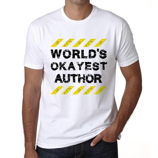 Men's Graphic T-Shirt Worlds Okayest Author Eco-Friendly Limited Edition Short Sleeve Tee-Shirt Vintage Birthday Gift Novelty