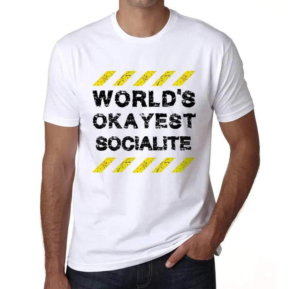 Men's Graphic T-Shirt Worlds Okayest Socialite Eco-Friendly Limited Edition Short Sleeve Tee-Shirt Vintage Birthday Gift Novelty