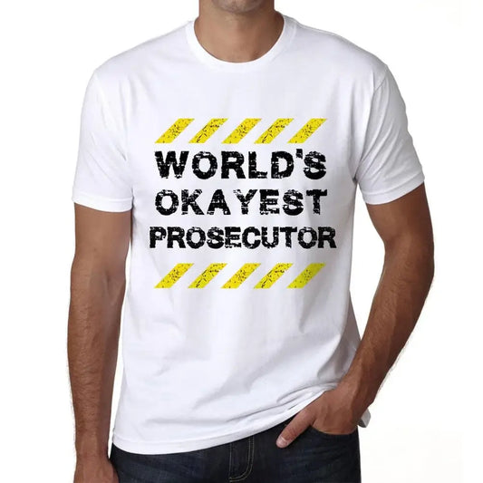 Men's Graphic T-Shirt Worlds Okayest Prosecutor Eco-Friendly Limited Edition Short Sleeve Tee-Shirt Vintage Birthday Gift Novelty
