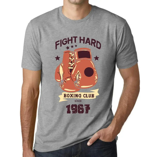 Men's Graphic T-Shirt Boxing Club Fight Hard Since 1967 57th Birthday Anniversary 57 Year Old Gift 1967 Vintage Eco-Friendly Short Sleeve Novelty Tee