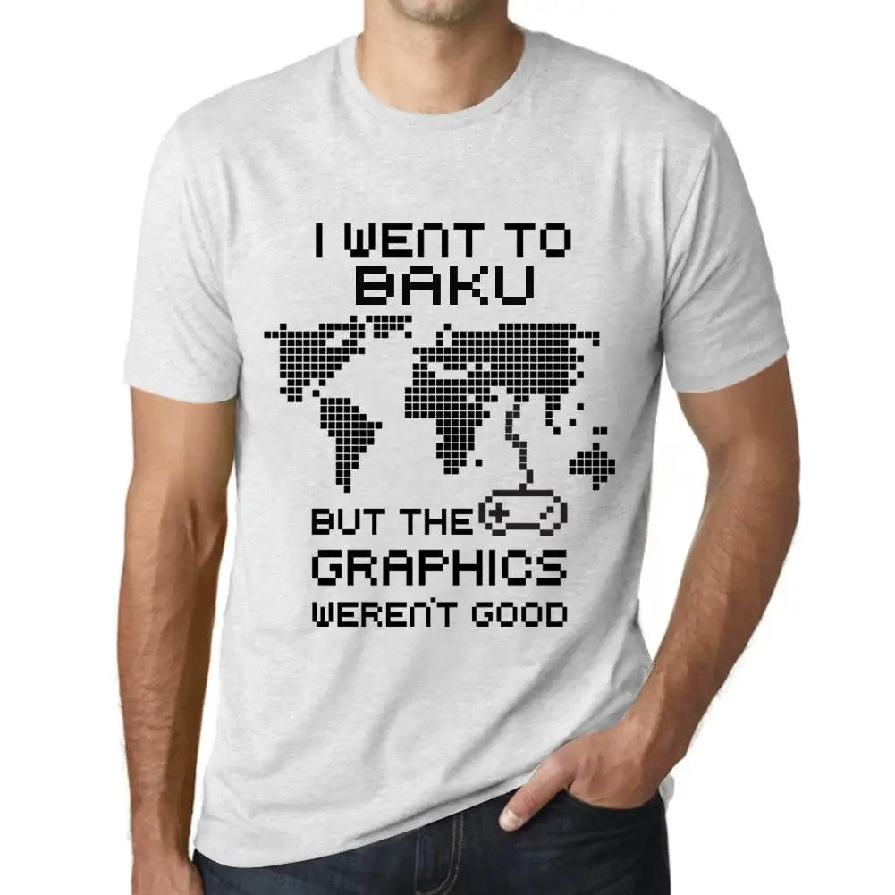 Men's Graphic T-Shirt I Went To Baku But The Graphics Weren’t Good Eco-Friendly Limited Edition Short Sleeve Tee-Shirt Vintage Birthday Gift Novelty