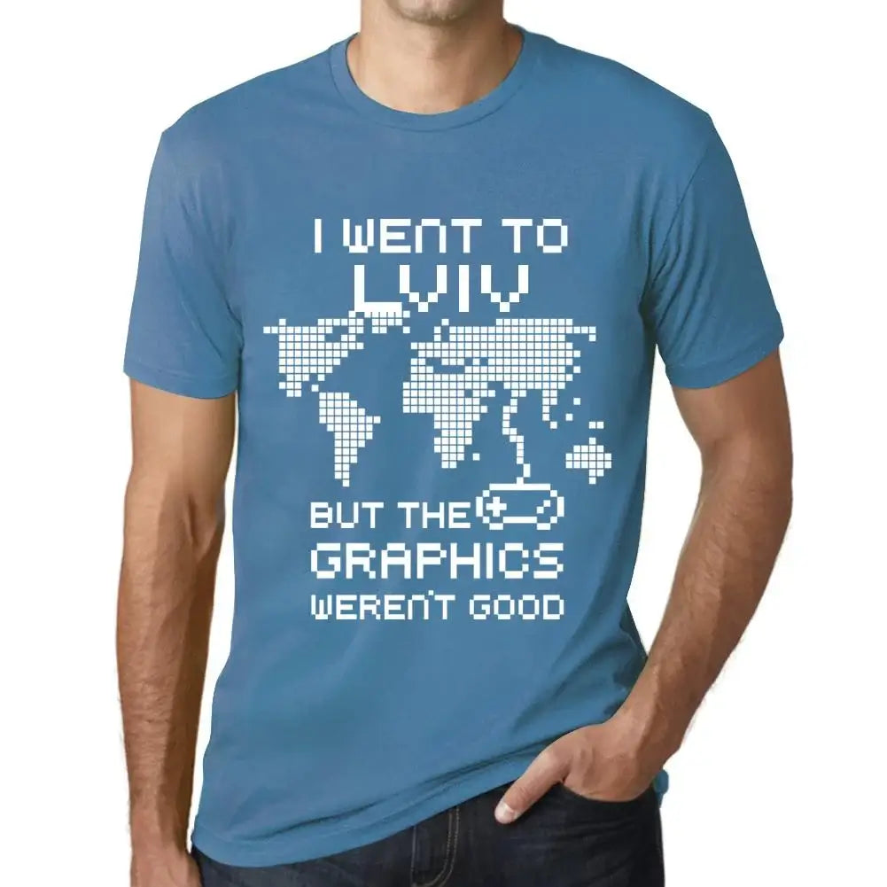 Men's Graphic T-Shirt I Went To Lviv But The Graphics Weren’t Good Eco-Friendly Limited Edition Short Sleeve Tee-Shirt Vintage Birthday Gift Novelty