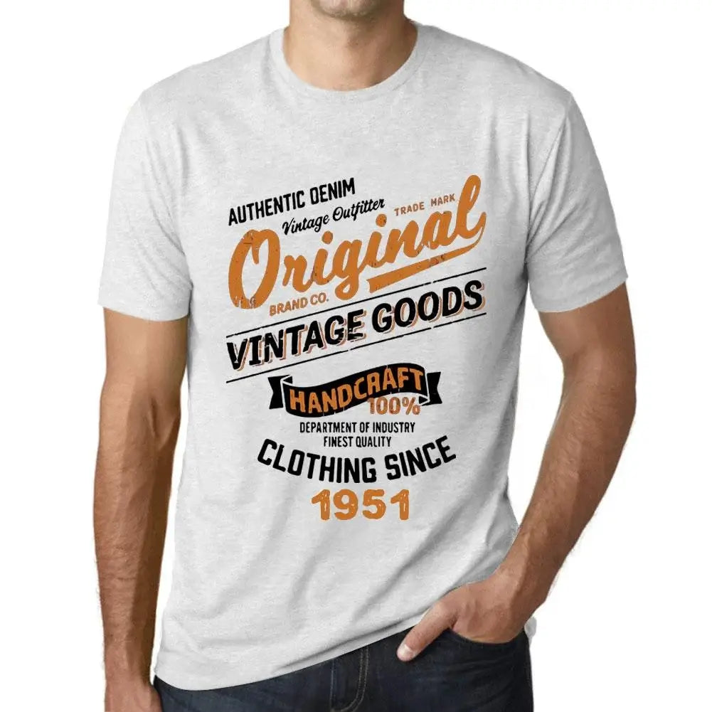 Men's Graphic T-Shirt Original Vintage Clothing Since 1951 73rd Birthday Anniversary 73 Year Old Gift 1951 Vintage Eco-Friendly Short Sleeve Novelty Tee