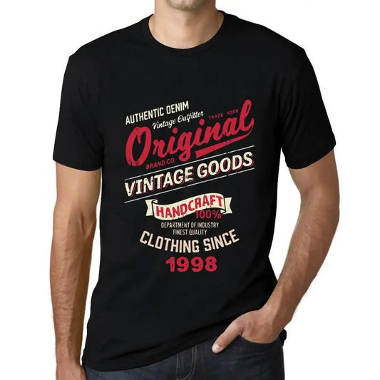 Men's Graphic T-Shirt Original Vintage Clothing Since 1998 26th Birthday Anniversary 26 Year Old Gift 1998 Vintage Eco-Friendly Short Sleeve Novelty Tee