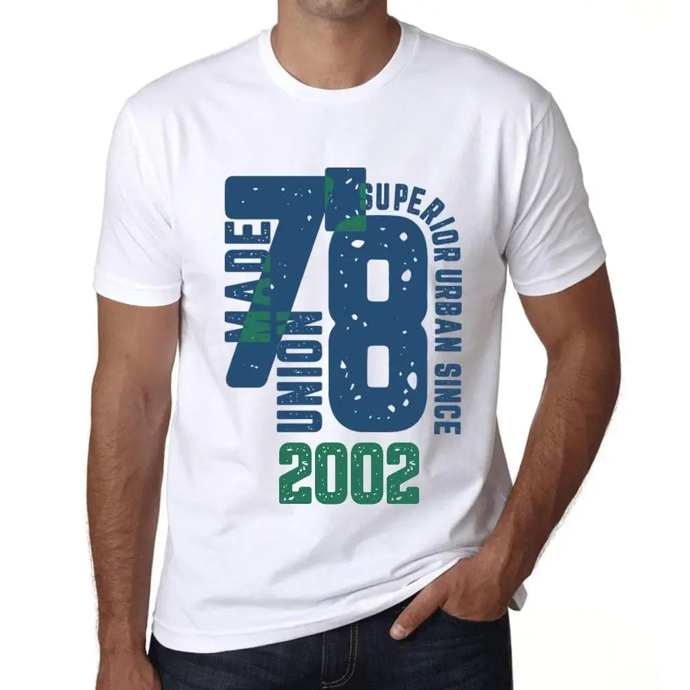 Men's Graphic T-Shirt Superior Urban Style Since 2002 22nd Birthday Anniversary 22 Year Old Gift 2002 Vintage Eco-Friendly Short Sleeve Novelty Tee