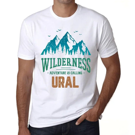 Men's Graphic T-Shirt Wilderness, Adventure Is Calling Ural Eco-Friendly Limited Edition Short Sleeve Tee-Shirt Vintage Birthday Gift Novelty