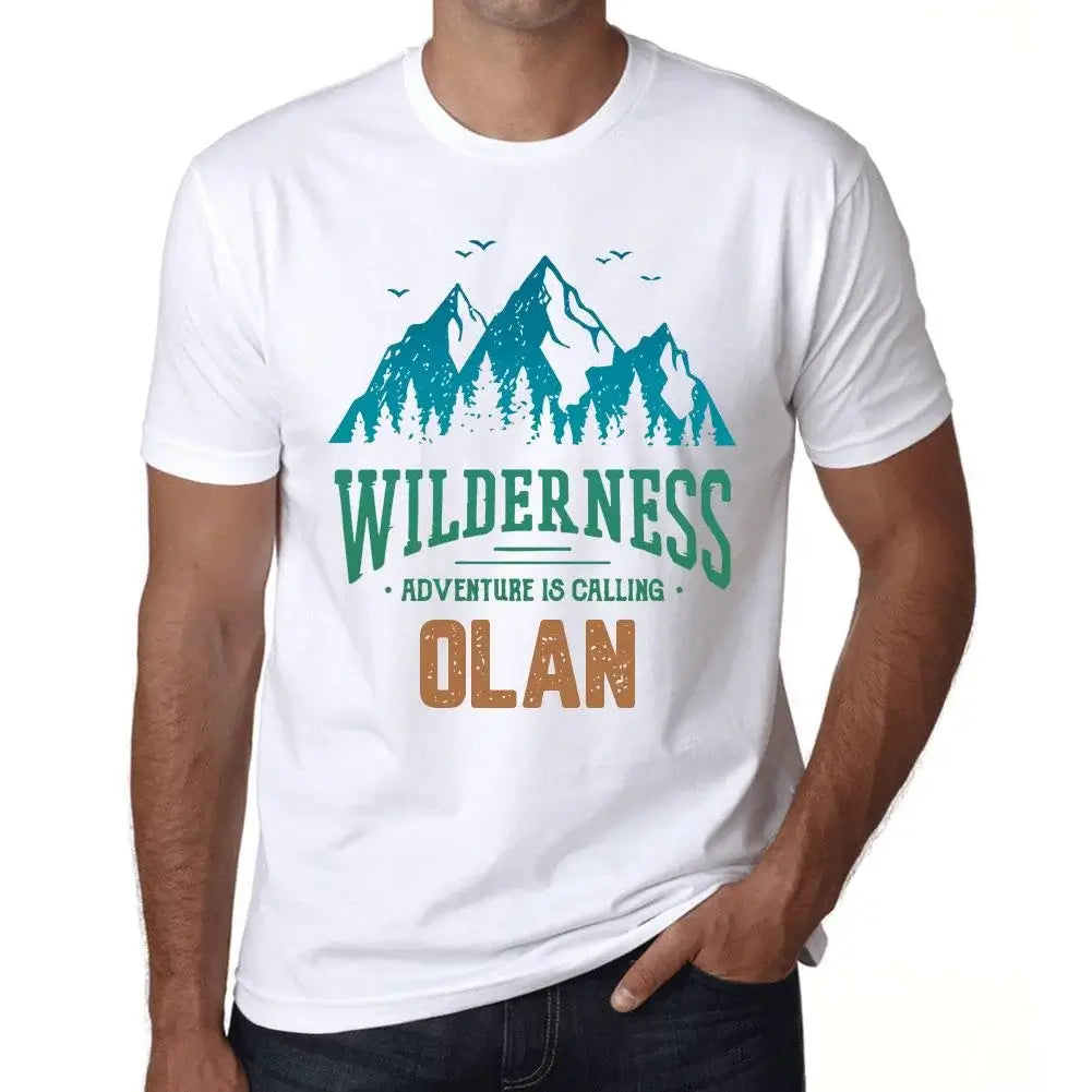 Men's Graphic T-Shirt Wilderness, Adventure Is Calling Olan Eco-Friendly Limited Edition Short Sleeve Tee-Shirt Vintage Birthday Gift Novelty