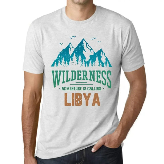 Men's Graphic T-Shirt Wilderness, Adventure Is Calling Libya Eco-Friendly Limited Edition Short Sleeve Tee-Shirt Vintage Birthday Gift Novelty