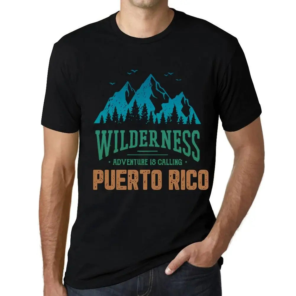 Men's Graphic T-Shirt Wilderness, Adventure Is Calling Puerto Rico Eco-Friendly Limited Edition Short Sleeve Tee-Shirt Vintage Birthday Gift Novelty