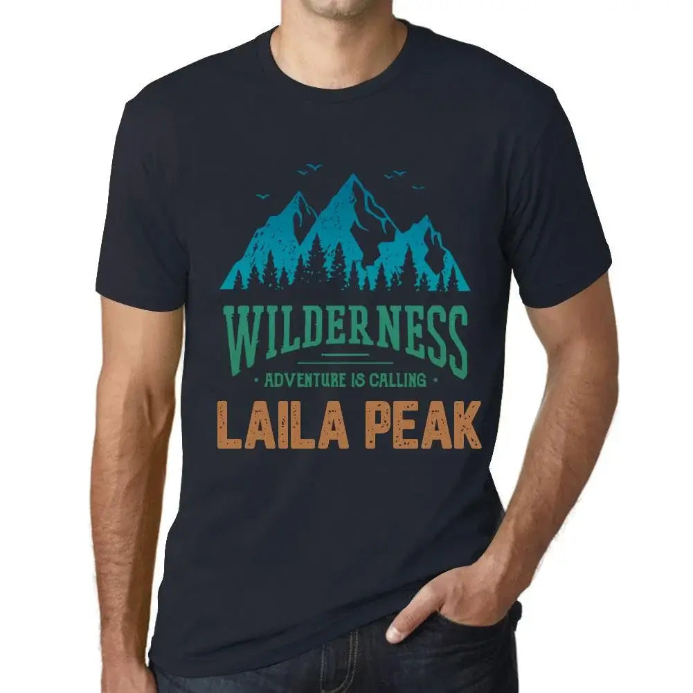 Men's Graphic T-Shirt Wilderness, Adventure Is Calling Laila Peak Eco-Friendly Limited Edition Short Sleeve Tee-Shirt Vintage Birthday Gift Novelty