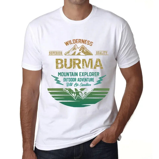 Men's Graphic T-Shirt Outdoor Adventure, Wilderness, Mountain Explorer Burma Eco-Friendly Limited Edition Short Sleeve Tee-Shirt Vintage Birthday Gift Novelty