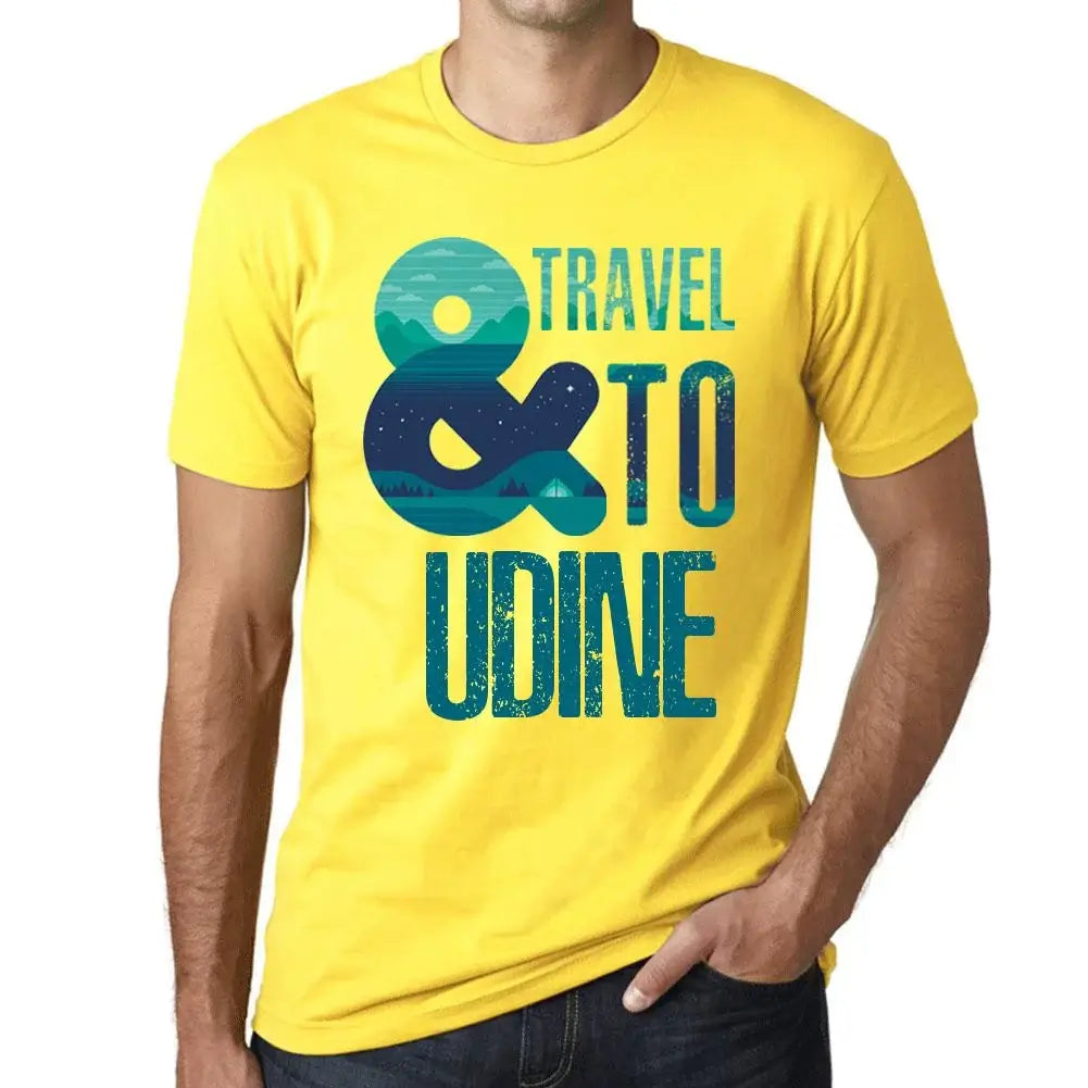 Men's Graphic T-Shirt And Travel To Udine Eco-Friendly Limited Edition Short Sleeve Tee-Shirt Vintage Birthday Gift Novelty