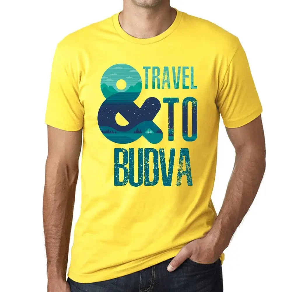 Men's Graphic T-Shirt And Travel To Budva Eco-Friendly Limited Edition Short Sleeve Tee-Shirt Vintage Birthday Gift Novelty