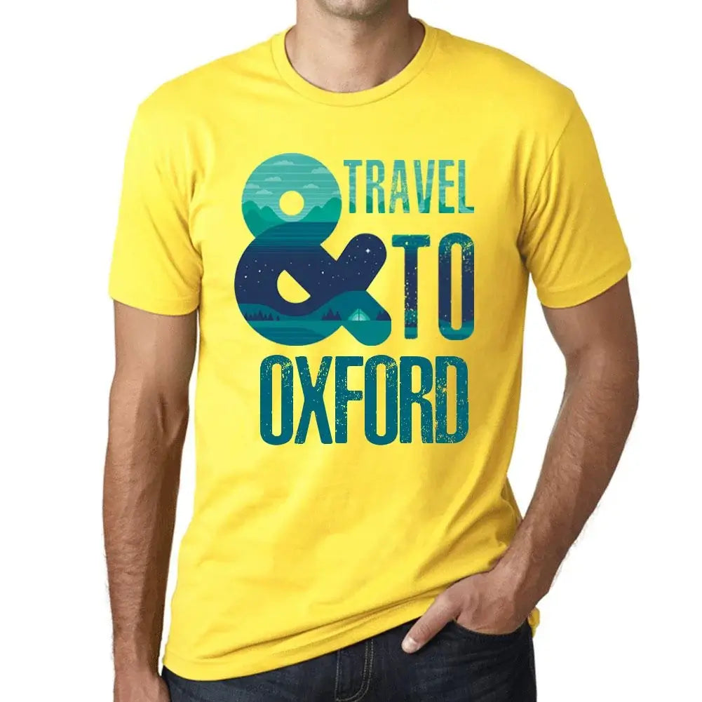 Men's Graphic T-Shirt And Travel To Oxford Eco-Friendly Limited Edition Short Sleeve Tee-Shirt Vintage Birthday Gift Novelty