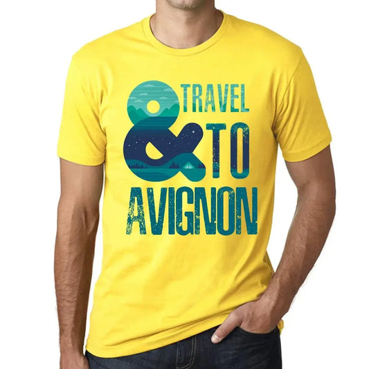 Men's Graphic T-Shirt And Travel To Avignon Eco-Friendly Limited Edition Short Sleeve Tee-Shirt Vintage Birthday Gift Novelty