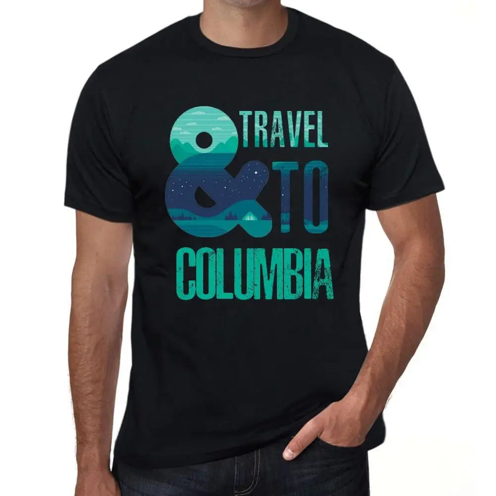 Men's Graphic T-Shirt And Travel To Columbia Eco-Friendly Limited Edition Short Sleeve Tee-Shirt Vintage Birthday Gift Novelty