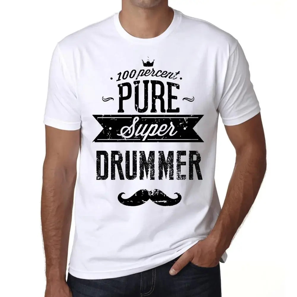 Men's Graphic T-Shirt 100% Pure Super Drummer Eco-Friendly Limited Edition Short Sleeve Tee-Shirt Vintage Birthday Gift Novelty