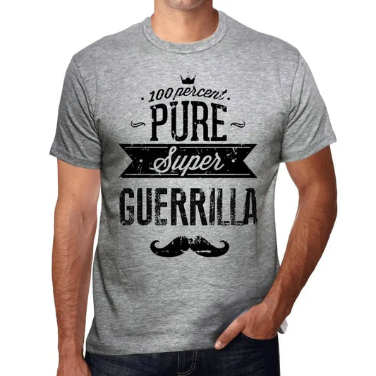 Men's Graphic T-Shirt 100% Pure Super Guerrilla Eco-Friendly Limited Edition Short Sleeve Tee-Shirt Vintage Birthday Gift Novelty