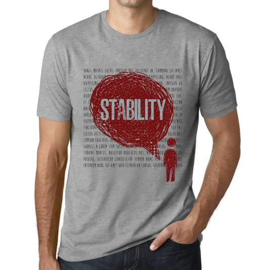 Men's Graphic T-Shirt Thoughts Stability Eco-Friendly Limited Edition Short Sleeve Tee-Shirt Vintage Birthday Gift Novelty