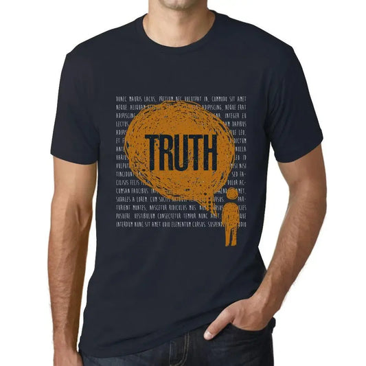 Men's Graphic T-Shirt Thoughts Truth Eco-Friendly Limited Edition Short Sleeve Tee-Shirt Vintage Birthday Gift Novelty