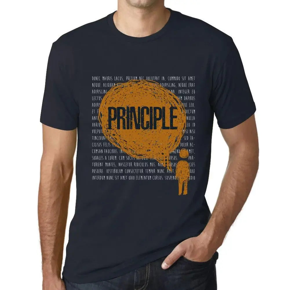 Men's Graphic T-Shirt Thoughts Principle Eco-Friendly Limited Edition Short Sleeve Tee-Shirt Vintage Birthday Gift Novelty