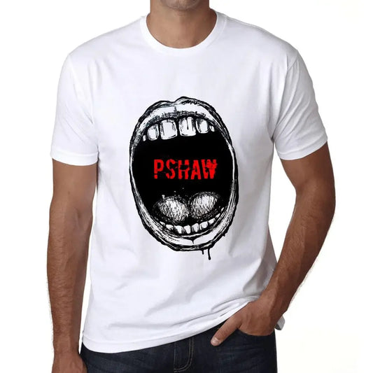 Men's Graphic T-Shirt Mouth Expressions Pshaw Eco-Friendly Limited Edition Short Sleeve Tee-Shirt Vintage Birthday Gift Novelty