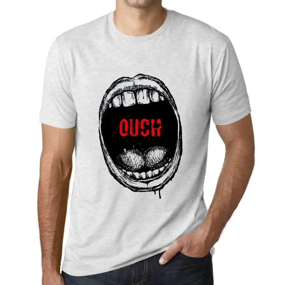 Men's Graphic T-Shirt Mouth Expressions Ouch Eco-Friendly Limited Edition Short Sleeve Tee-Shirt Vintage Birthday Gift Novelty