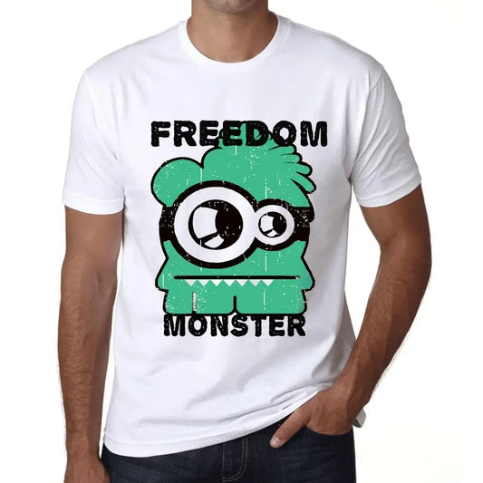 Men's Graphic T-Shirt Freedom Monster Eco-Friendly Limited Edition Short Sleeve Tee-Shirt Vintage Birthday Gift Novelty