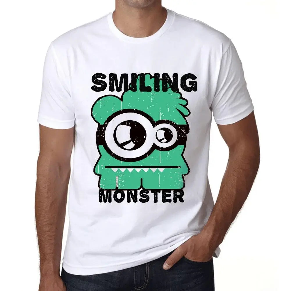 Men's Graphic T-Shirt Smiling Monster Eco-Friendly Limited Edition Short Sleeve Tee-Shirt Vintage Birthday Gift Novelty