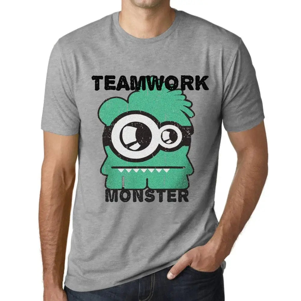 Men's Graphic T-Shirt Teamwork Monster Eco-Friendly Limited Edition Short Sleeve Tee-Shirt Vintage Birthday Gift Novelty