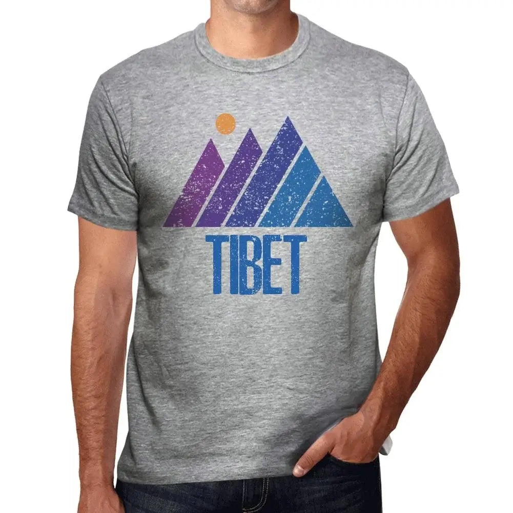 Men's Graphic T-Shirt Mountain Tibet Eco-Friendly Limited Edition Short Sleeve Tee-Shirt Vintage Birthday Gift Novelty