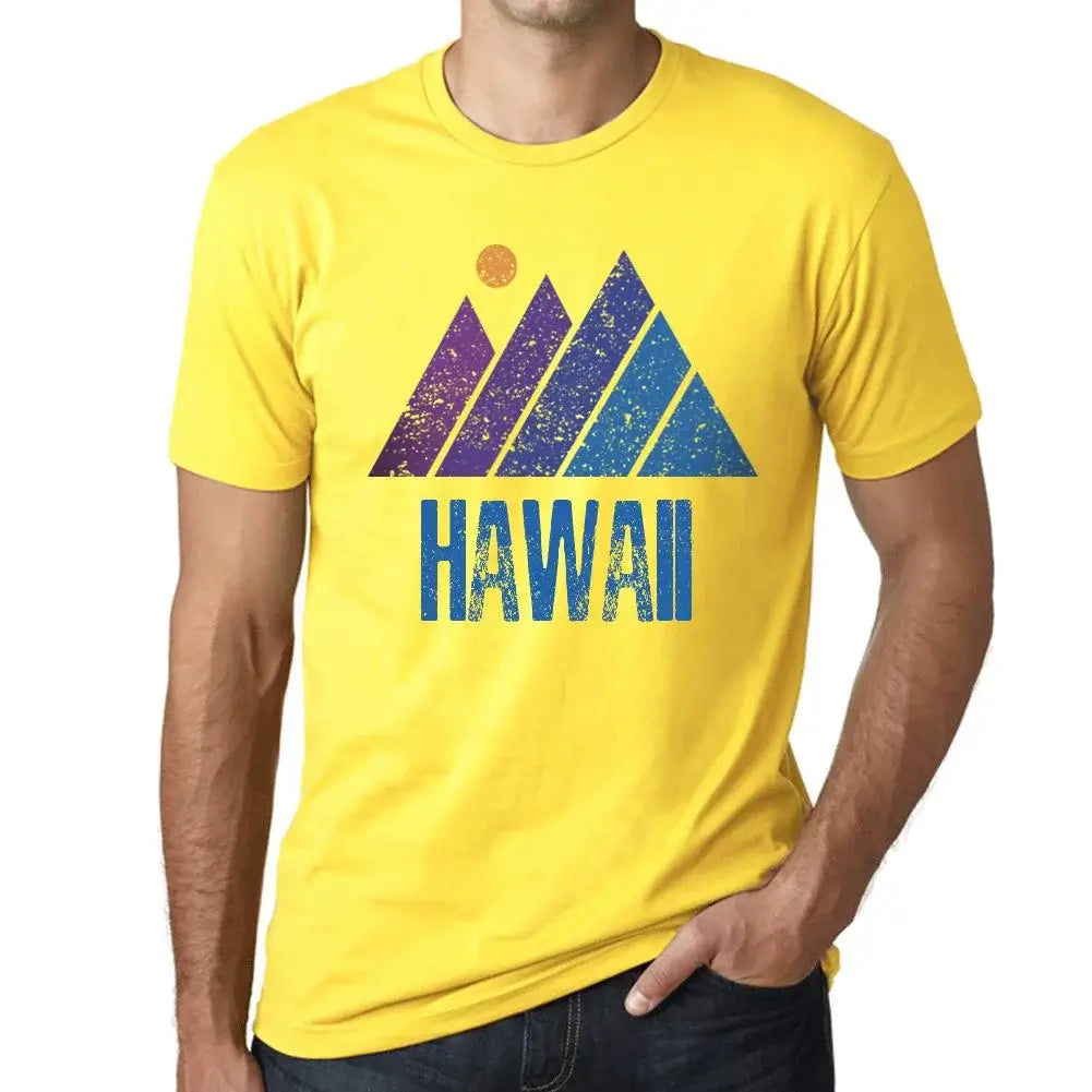 Men's Graphic T-Shirt Mountain Hawaii Eco-Friendly Limited Edition Short Sleeve Tee-Shirt Vintage Birthday Gift Novelty