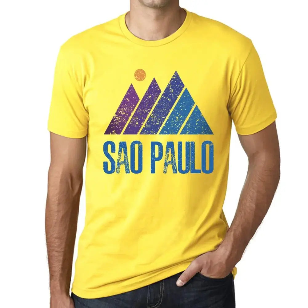 Men's Graphic T-Shirt Mountain Sao Paulo Eco-Friendly Limited Edition Short Sleeve Tee-Shirt Vintage Birthday Gift Novelty