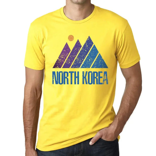 Men's Graphic T-Shirt Mountain North Korea Eco-Friendly Limited Edition Short Sleeve Tee-Shirt Vintage Birthday Gift Novelty